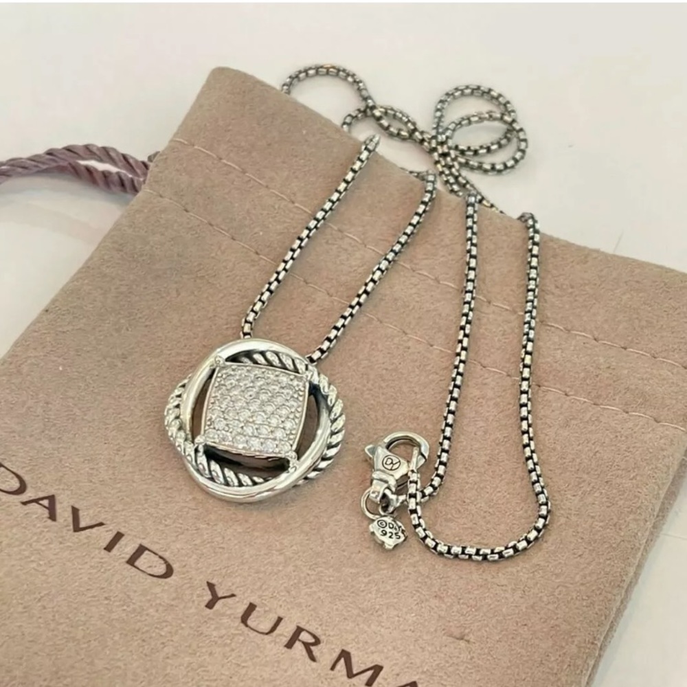 David Yurman Albion 14mm Infinity Diamond Necklace